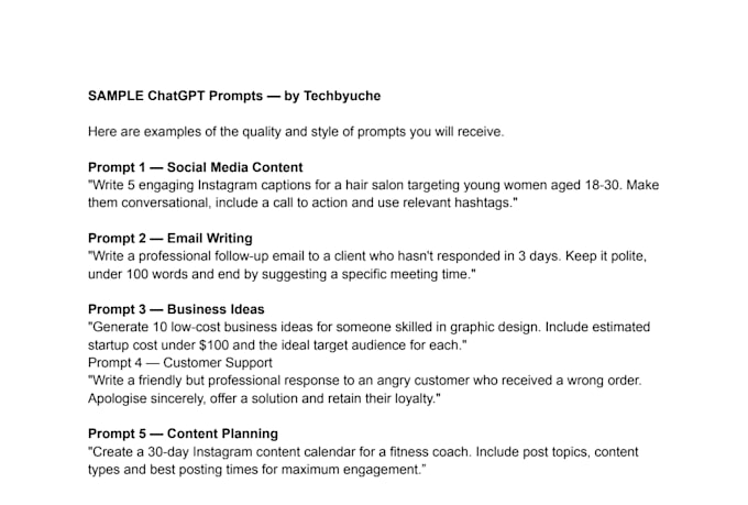 write custom chatgpt prompts to automate your business